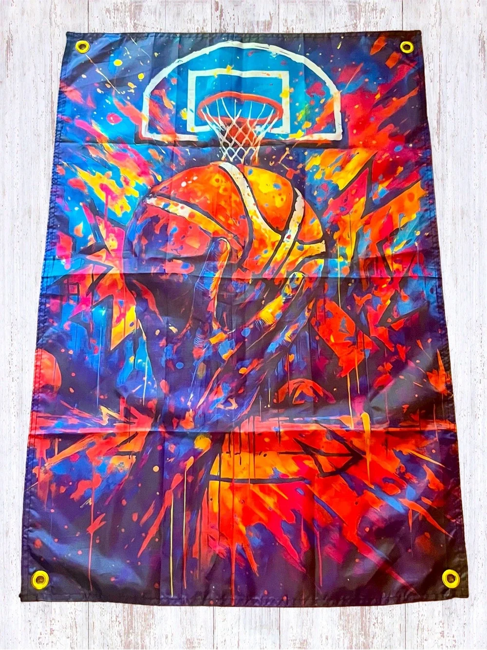 2 NEW Ejovpie Basketball & Gaming Graffiti Wall Flags